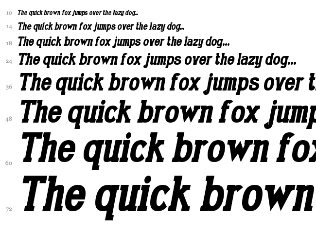 Gabriel Serif font waterfall